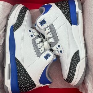 Jordan White and Blue Sneakers